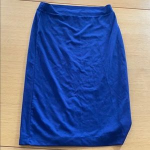 Blue pencil skirt